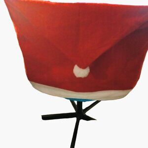 Santa Hat Chair Cover Christmas Holiday Decor Red Dining Office